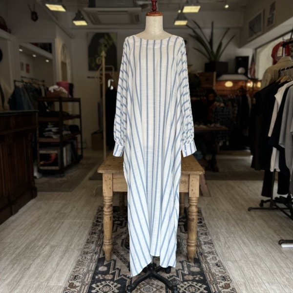 Charrita Vestido kaftan / long dress -blue stripe