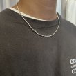 END ball chain necklace 3 diamond set