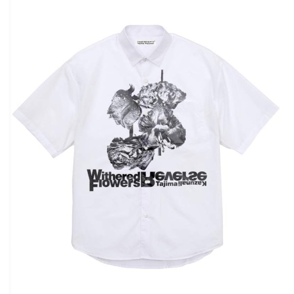 TAGS WKGPTY × Tajima Kazunali WITHERED FLOWERS REVERSE black 4 drop S/S Shirt