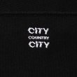 CITY COUNTRY CITY Embroidered Logo Switching Cotton Zip Up Hoodie