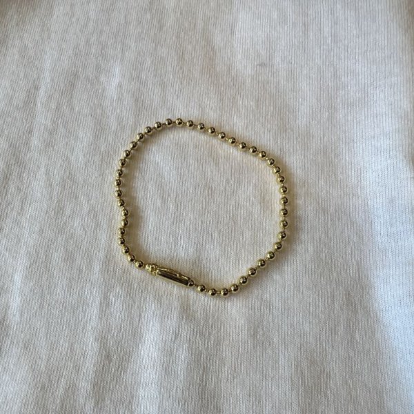 END one push ball chain bracelet 3 gold