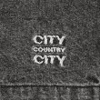 CITY COUNTRY CITY Embroidered Logo Washed Denim Easy Shorts 8oz -black