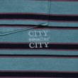 CITY COUNTRY CITY embroidered logo overdye border pocket T-Shirts deep blue