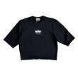 TODAY edition "YOKO" cut off sweat shirt -black