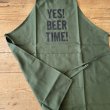 DRESSSEN Adult Apron "YES! BEER TIME!" -green