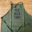 DRESSSEN Adult Apron "YES! BEER TIME!" -green