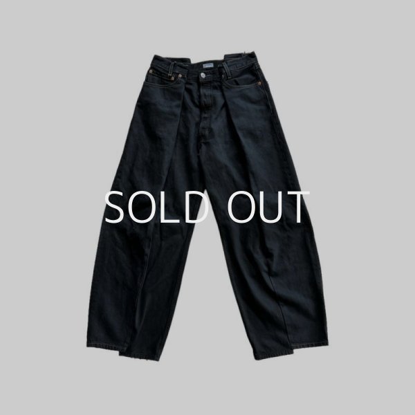 OLDPARK 4 tuck jeans black -S