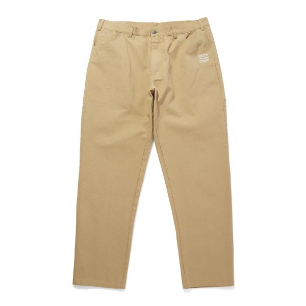 CITY COUNTRY CITY canvas baggy pants -coffee