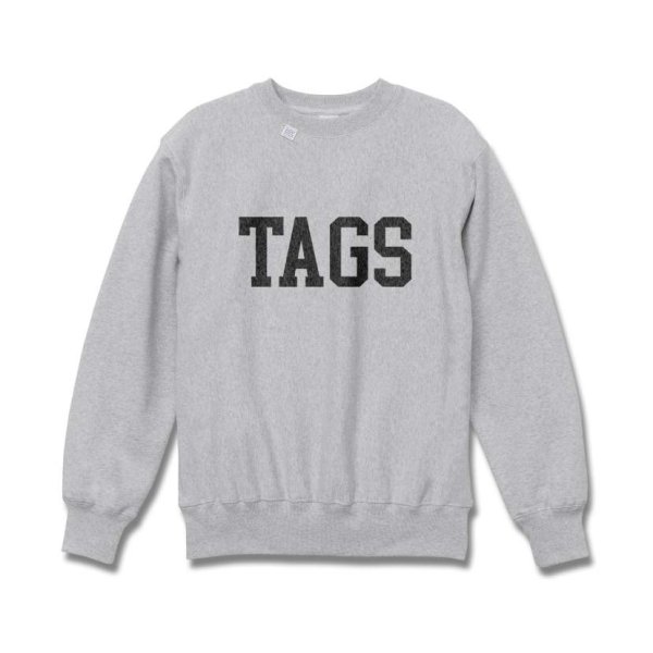 TAGS WKGPTY College TYPO Crewneck Sweat -ash