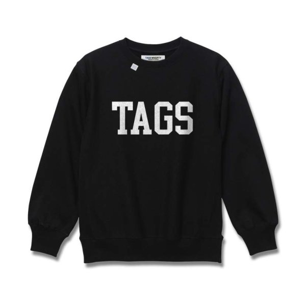 TAGS WKGPTY College TYPO Crewneck Sweat -black