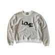 TODAY edition "LOVE" Glitter crewneck sweat -oatmeal