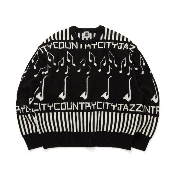 CITY COUNTRY CITY knit sweater CITY COUNTRY JAZZ -black