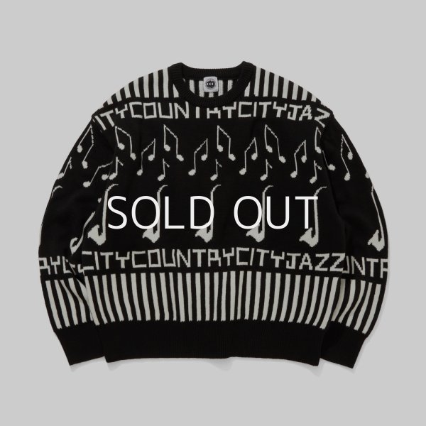 CITY COUNTRY CITY knit sweater CITY COUNTRY JAZZ -black