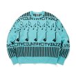 CITY COUNTRY CITY knit sweater CITY COUNTRY JAZZ -blue