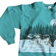90's fruit of the loom Wolf Print Sweat