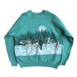 90's fruit of the loom Wolf Print Sweat