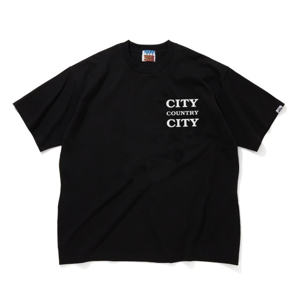 CITY COUNTRY CITY cotton T-shirts city country city -black