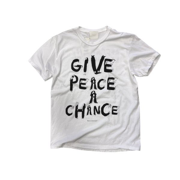 TODAY edition "GIVE PEACE A CHANCE" S/S tee -white