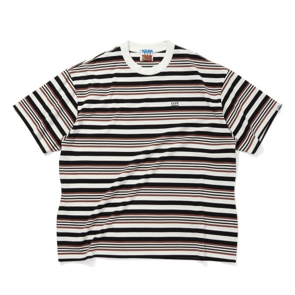 CITY COUNTRY CITY Embroidered Logo Multi Border T-shirts