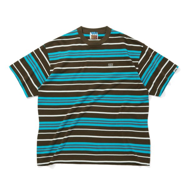 CITY COUNTRY CITY Embroidered Logo Multi Border T-shirts
