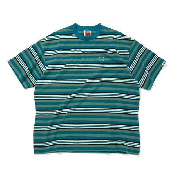 CITY COUNTRY CITY Embroidered Logo Multi Border T-shirts