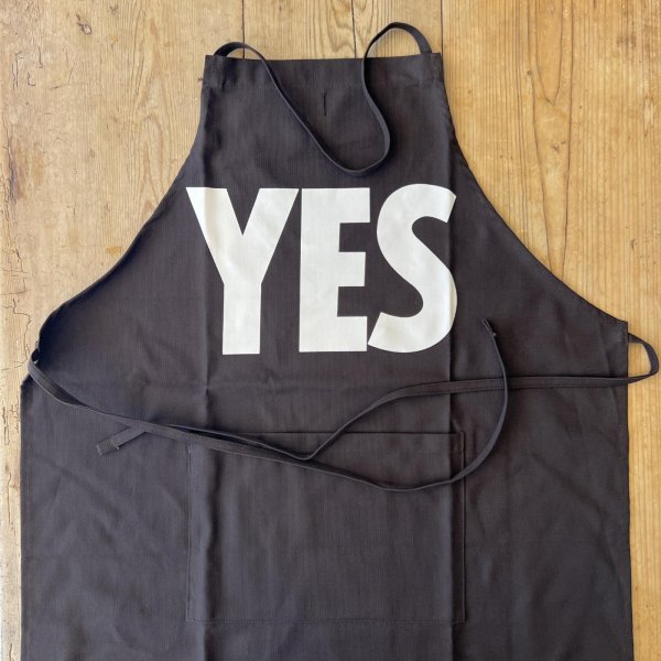DRESSSEN Adult Apron "YES" -dark brown