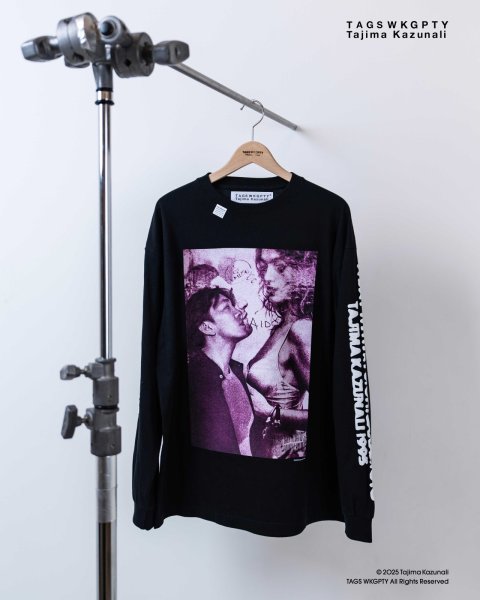 A DAY WITH RYUICHI SAKAMOTO TAJIMA KAZUNALI x TAGS WKGPTY TEST SKMT L/S Tee -black