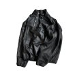 OLDPARK snap pullover leather jacket