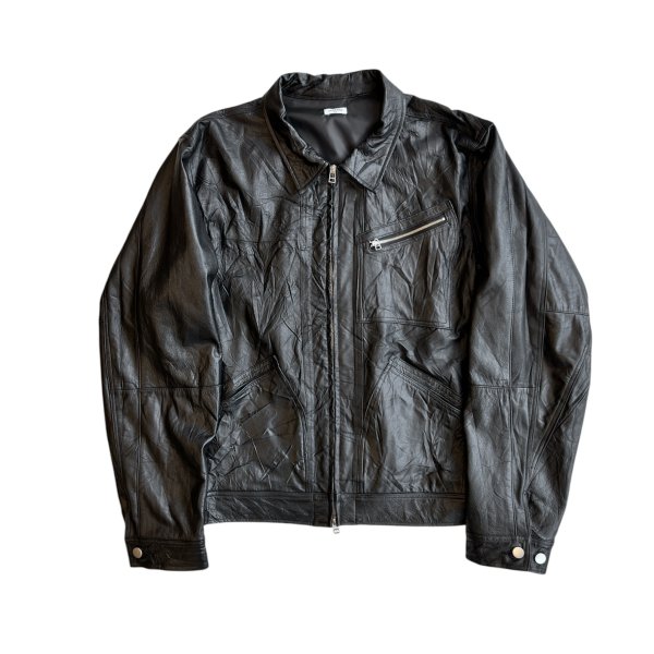 OLDPARK zip up leather work jacket