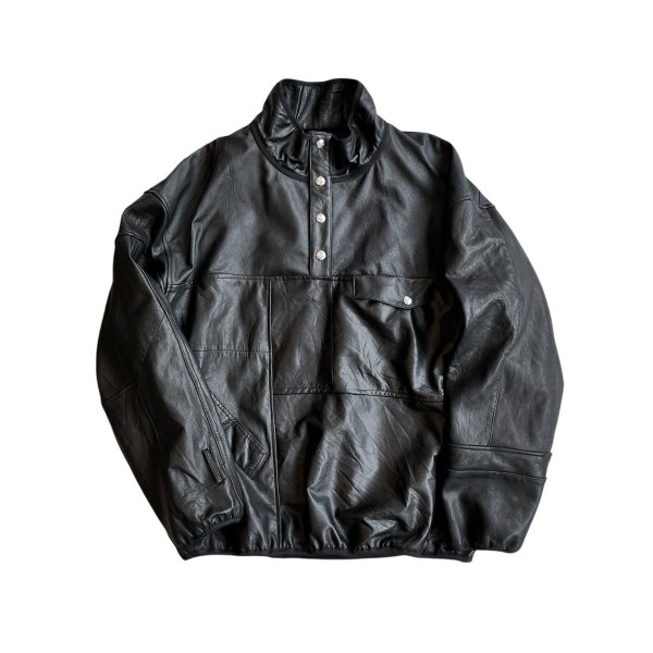 OLDPARK snap pullover leather jacket