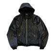 OLDPARK hooded flight jacket leather