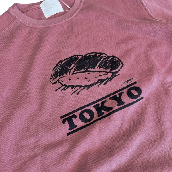 TODAY edition Meal and City #02 crewneck sweat -red