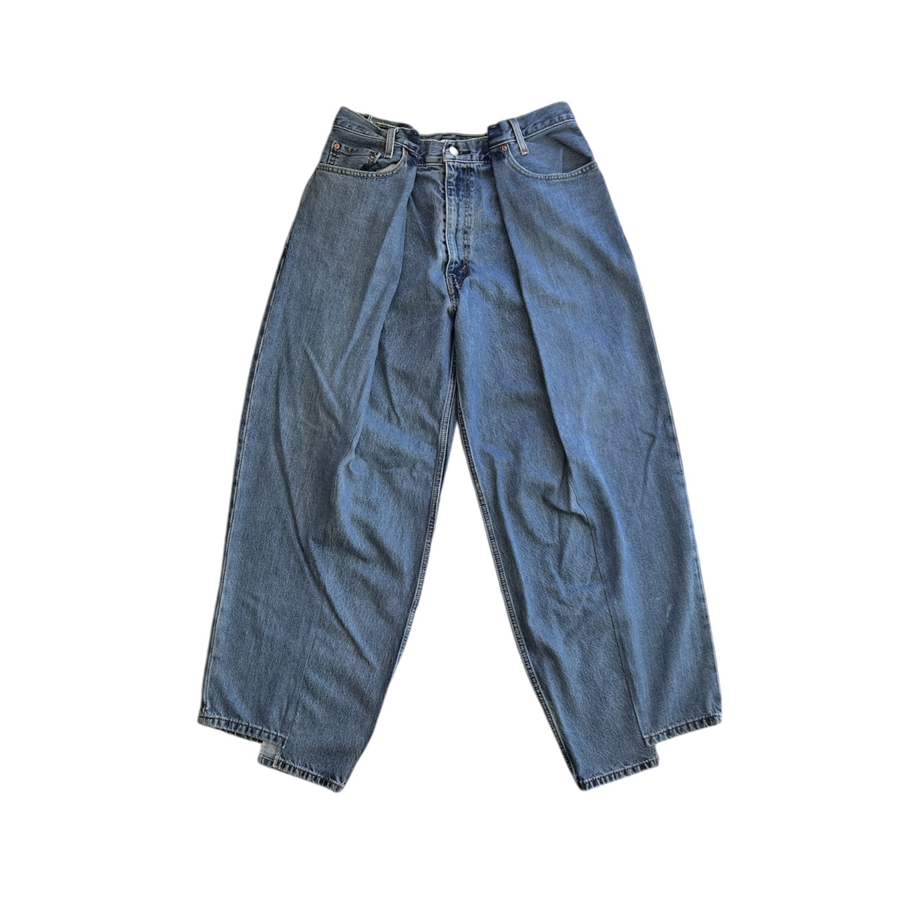 OLDPARK 4 tuck jeans blue -L