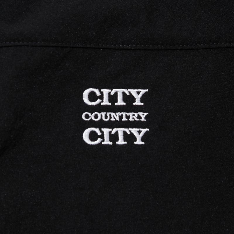 CITY COUNTRY CITY Embroidered Logo Stretch Nylon Jacket -black
